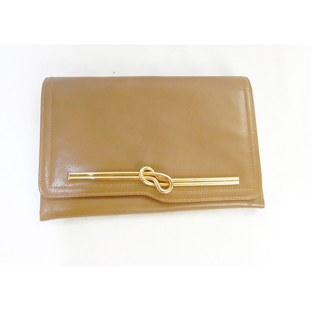 Susan Gail Clutch Genuine Leather Chain Strap Rectangle Matte